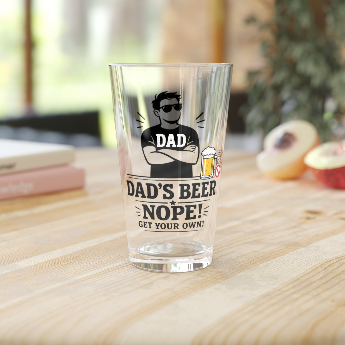 Funny Beer Pint Glass | 16 oz Premium Drinking Glass | Gift for Beer Lovers