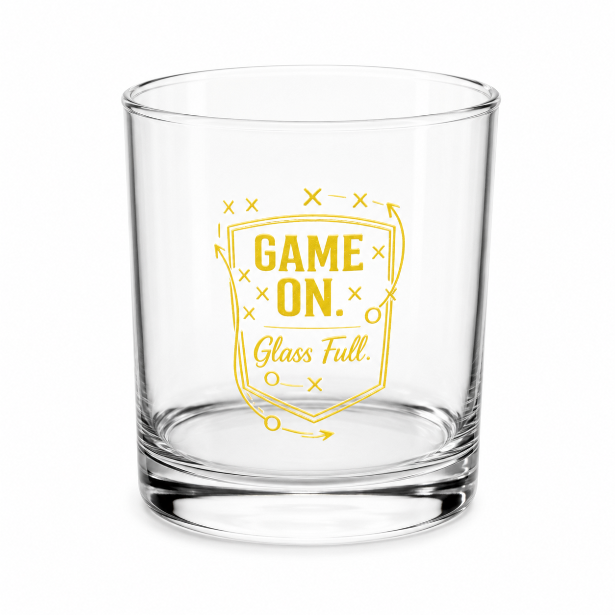Funny Football Rocks Glass | 10.5 oz Bourbon & Scotch Tumbler | Gift for Sports Fans