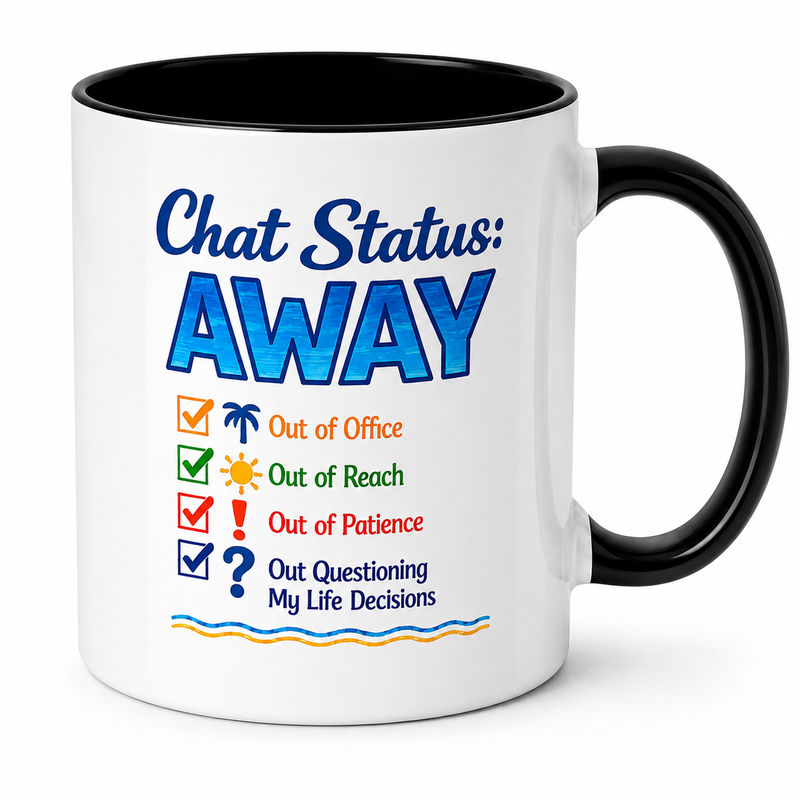 15 oz Coffee Mug – Funny Out of Office Vacation Mug & Coworker Gift
