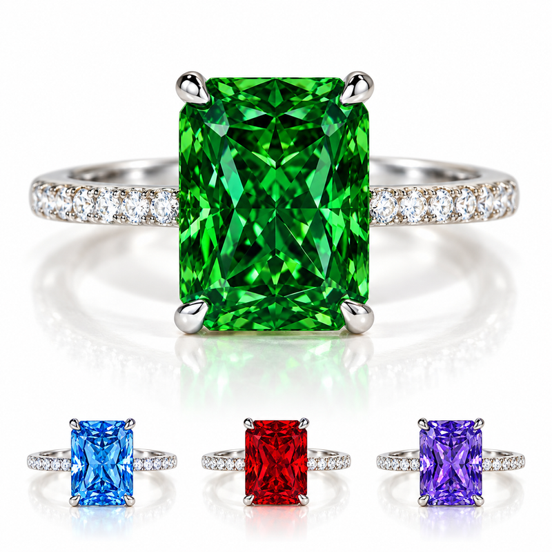 Colorful Zircon Statement Ring | 925 Sterling Silver